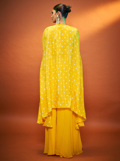 Bright Yellow Chinnon Co-ord Set