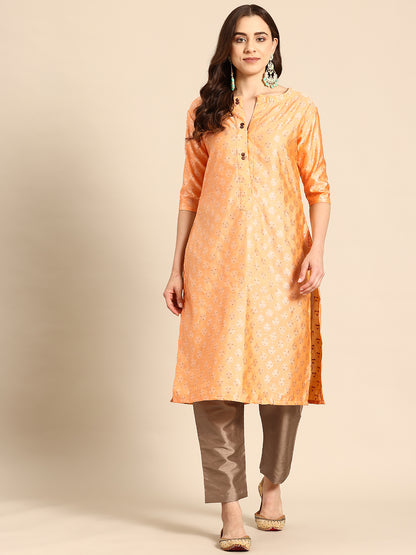 Orange Silk Kurta sets