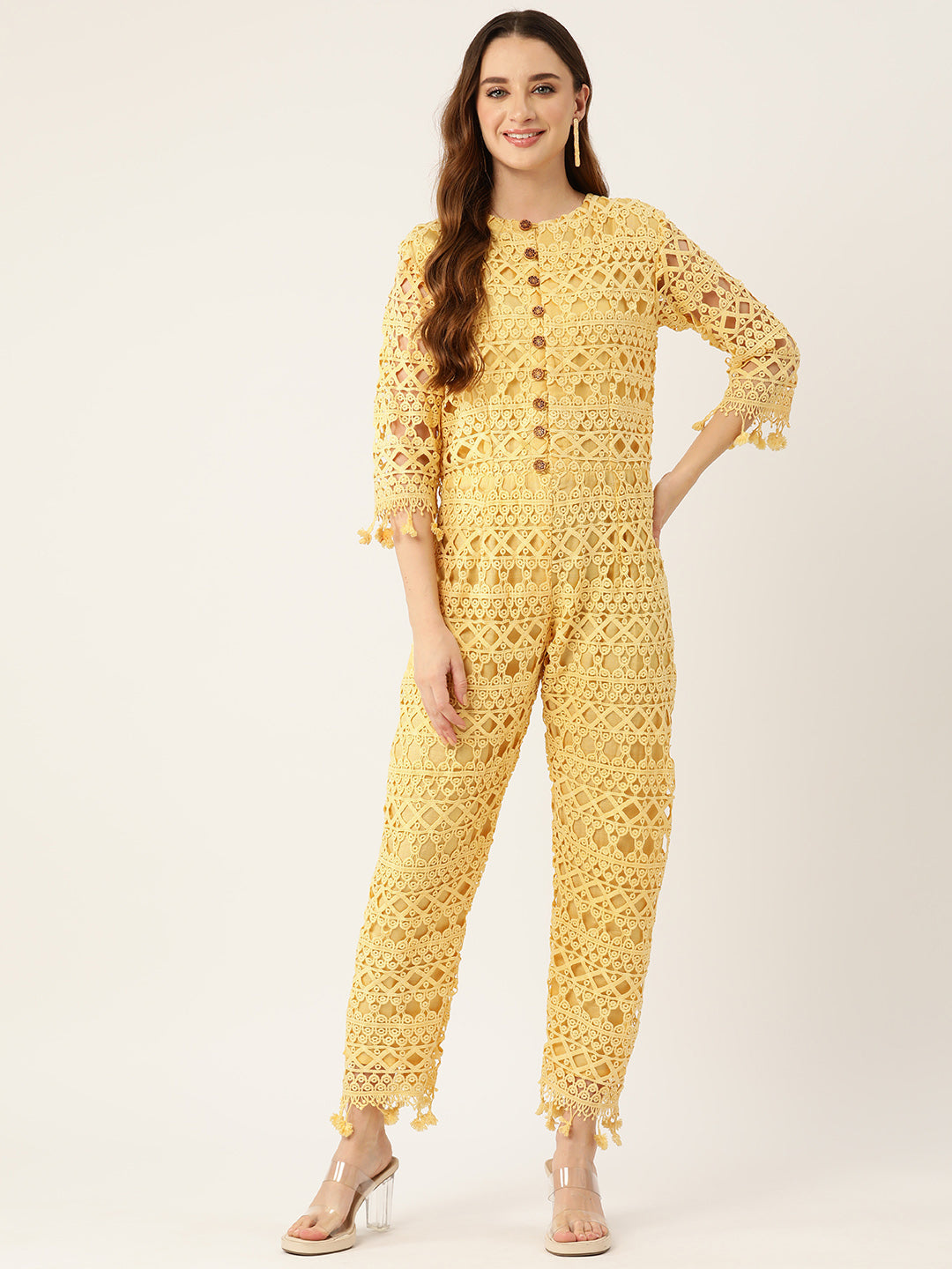 Yellow Lace Jumpsuit