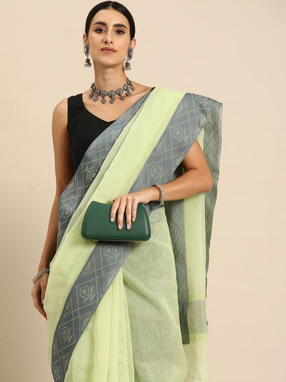 Designer Green Silk Saree