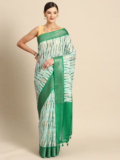 Designer Green Cotton Saree