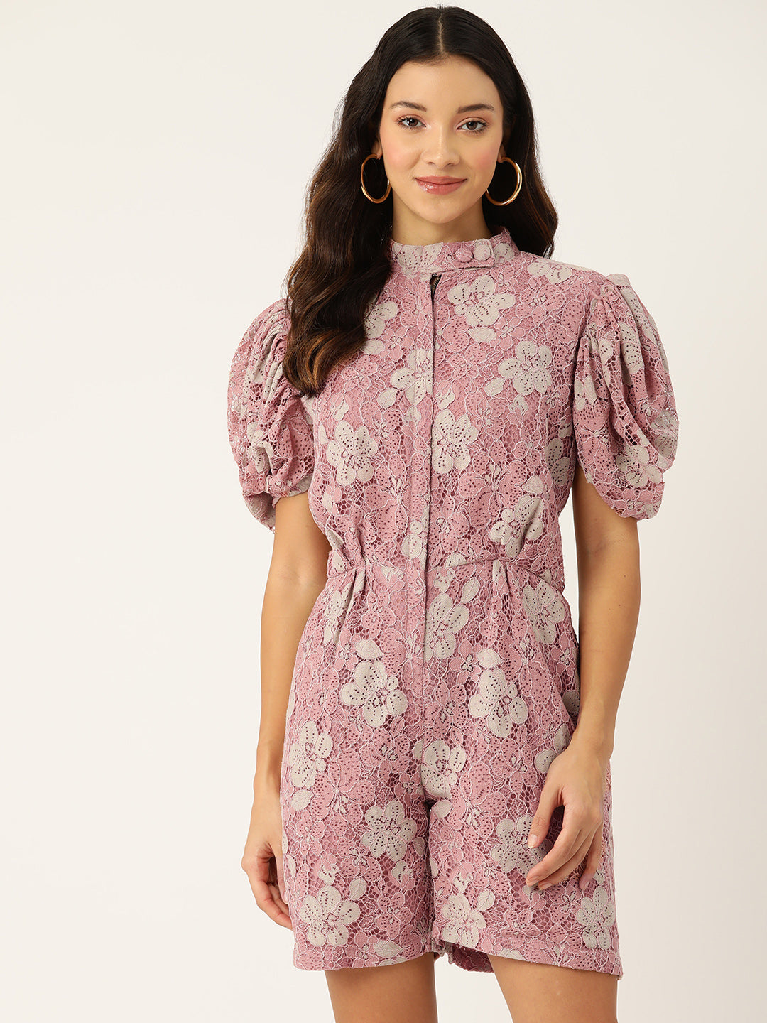 Desginer Pink Lace Jumpsuit