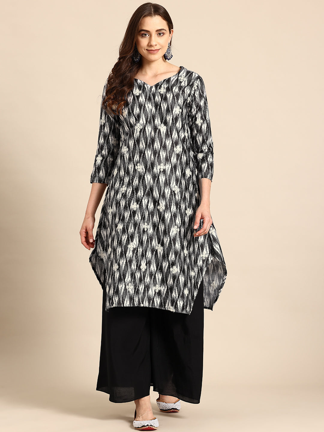 Monochrome Kurti  Set