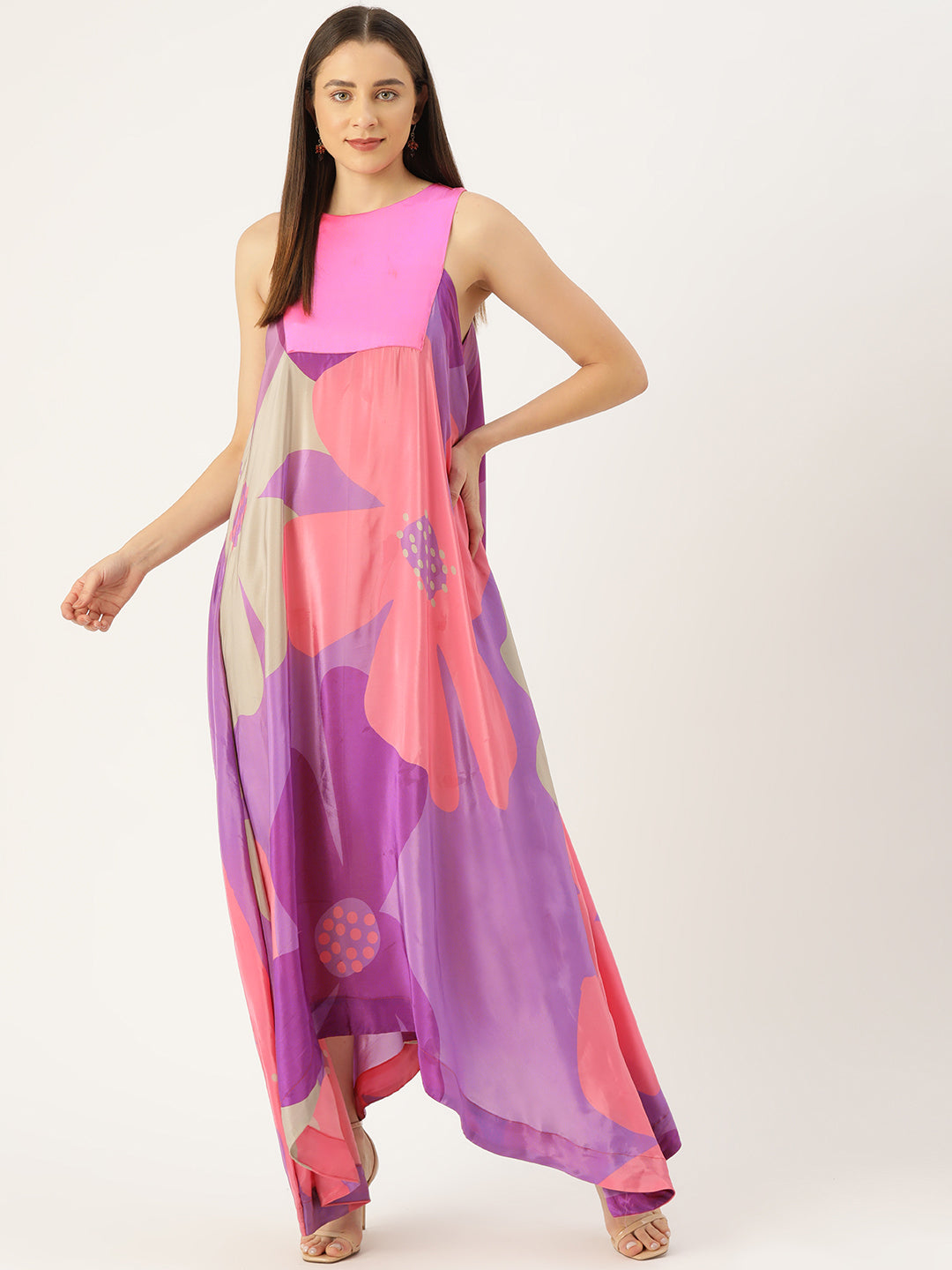 Designer Purple Chiffon Dress