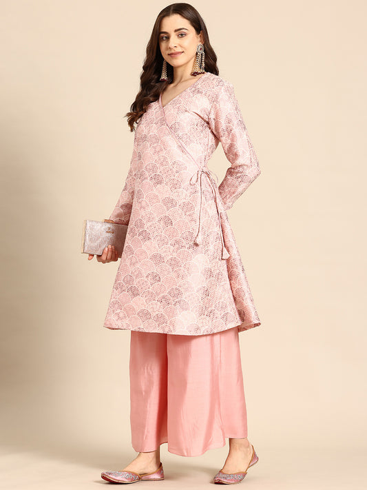 Blush Elegance Silk Kurta Set