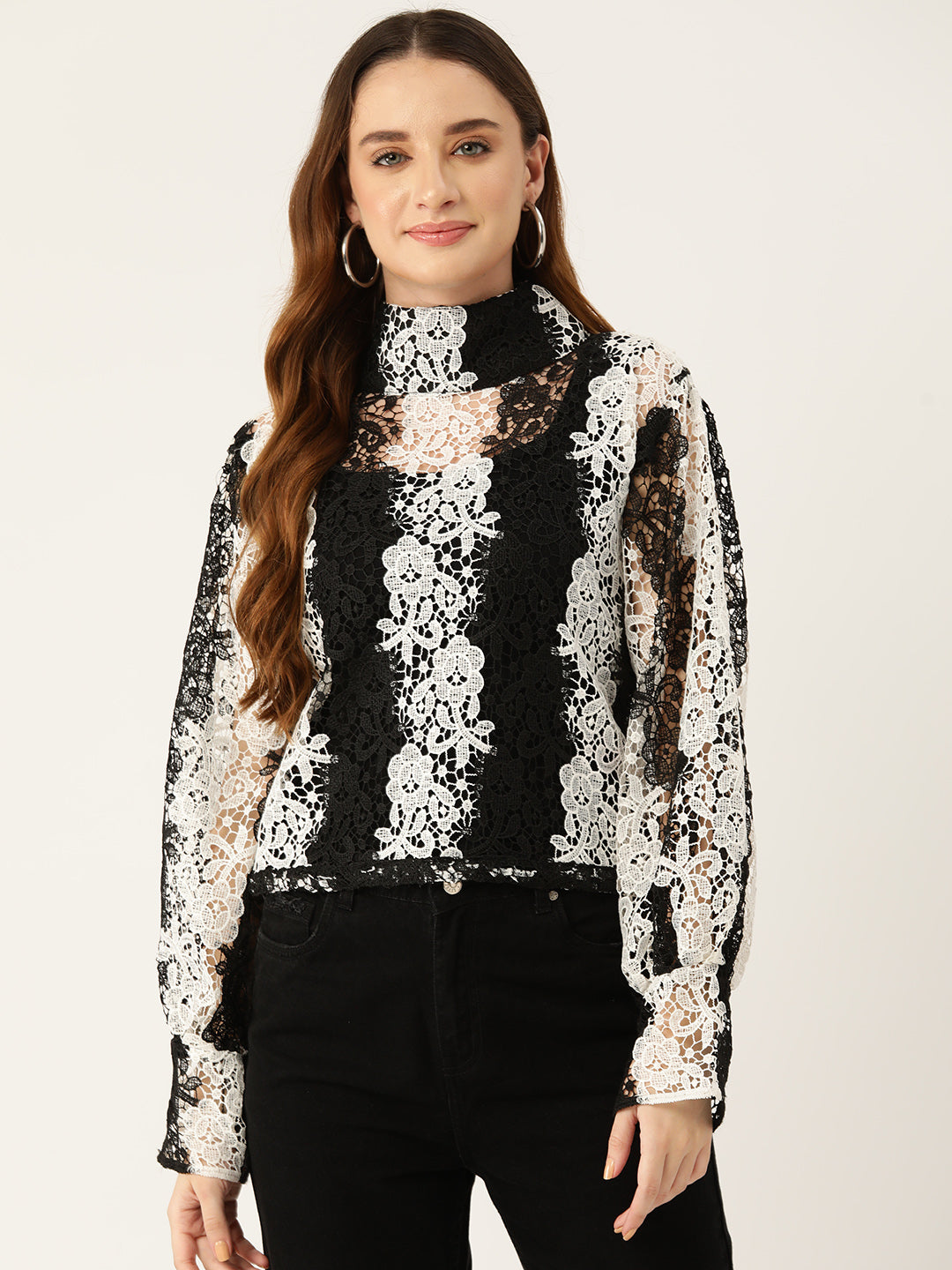 Desginer Multicolour Lace Top