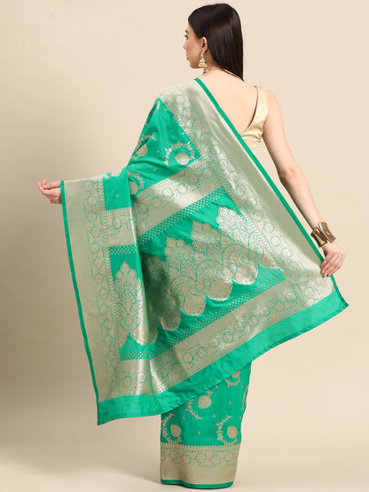 Designer Green Silk Saree