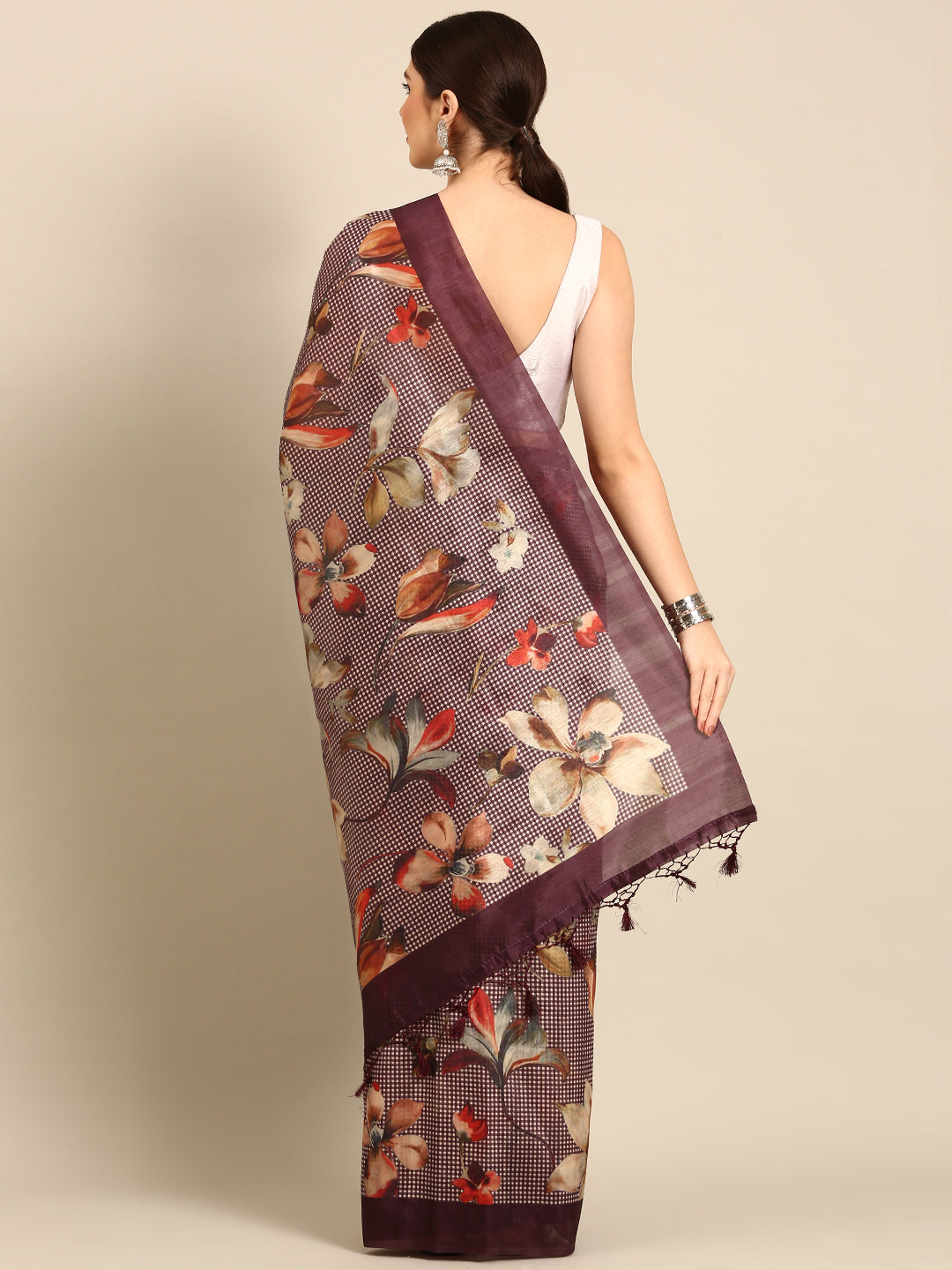 Designer Purple Silk Saree