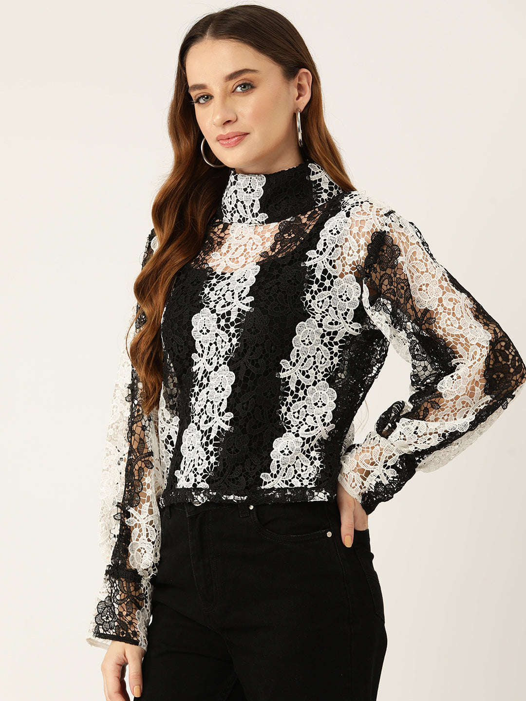 Desginer Multicolour Lace Top