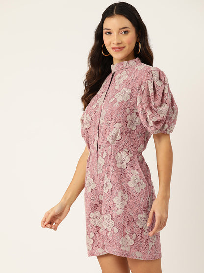 Desginer Pink Lace Jumpsuit