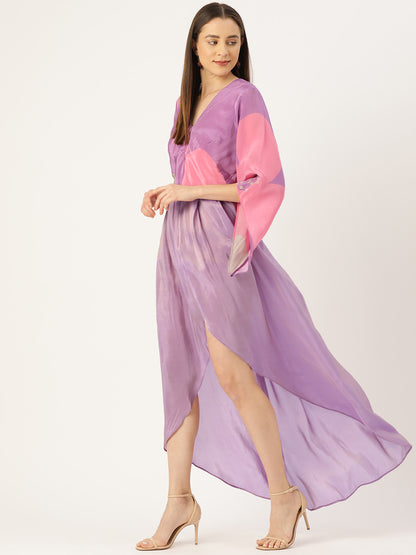 Designer Purple Chiffon Dress