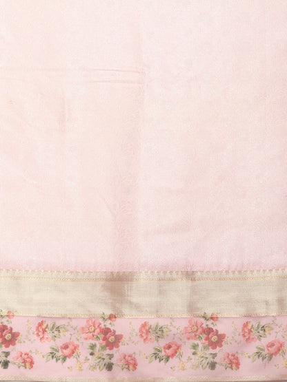 Designer Pink Tissue Saree