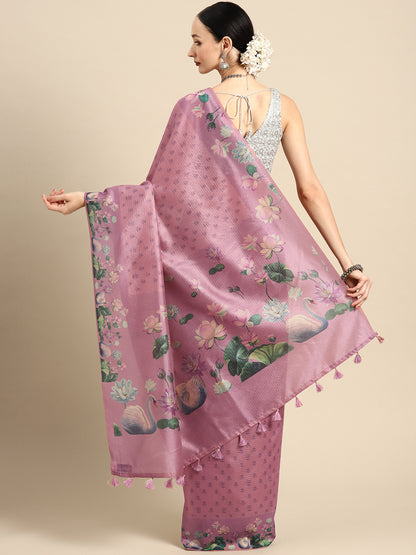 Designer Pink Silk Saree790