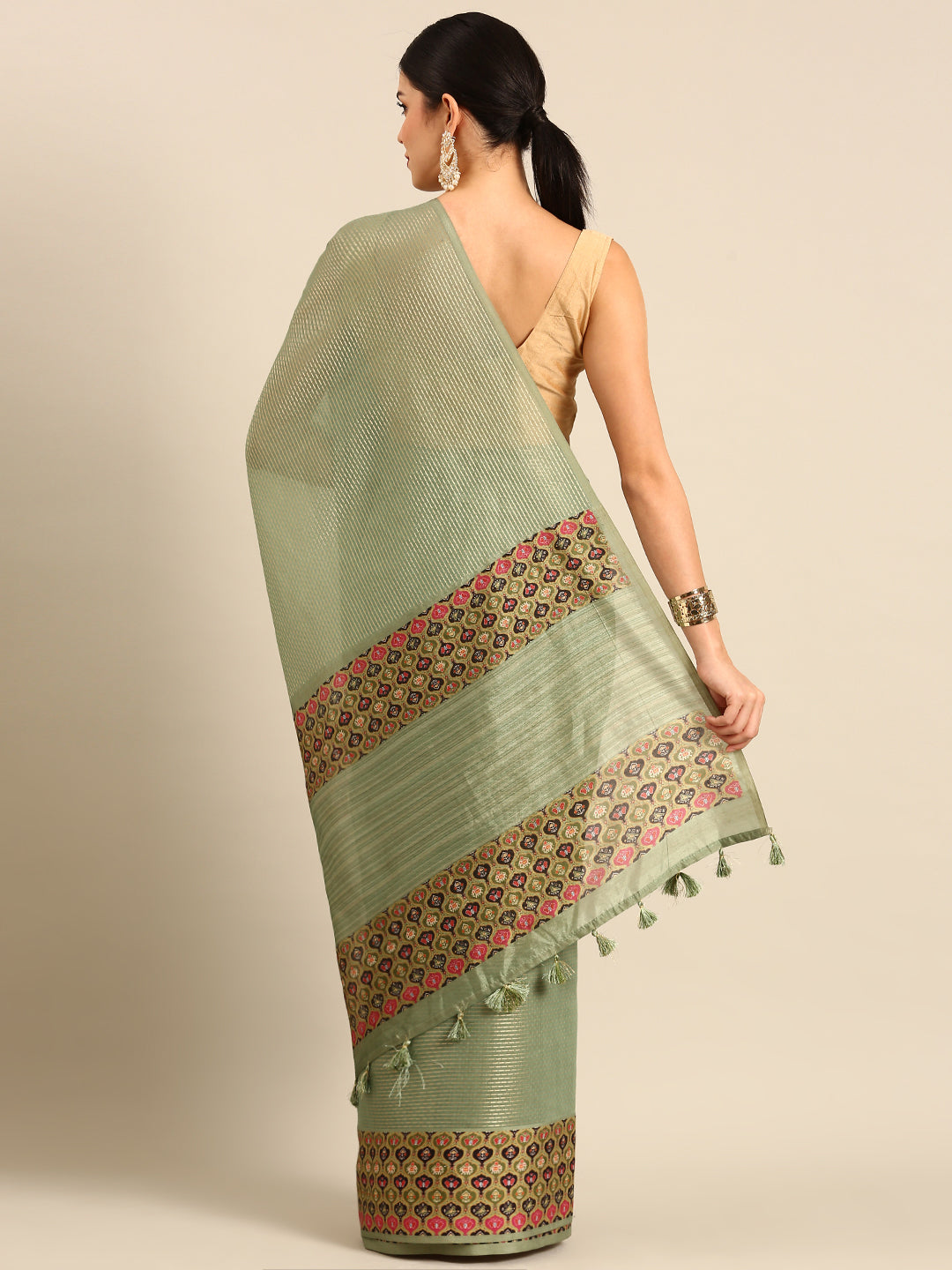 Designer Green Silk Saree