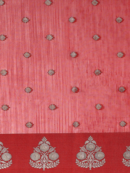 Red Printed Silk Saree