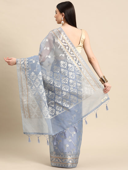 Designer Blue Silk Saree