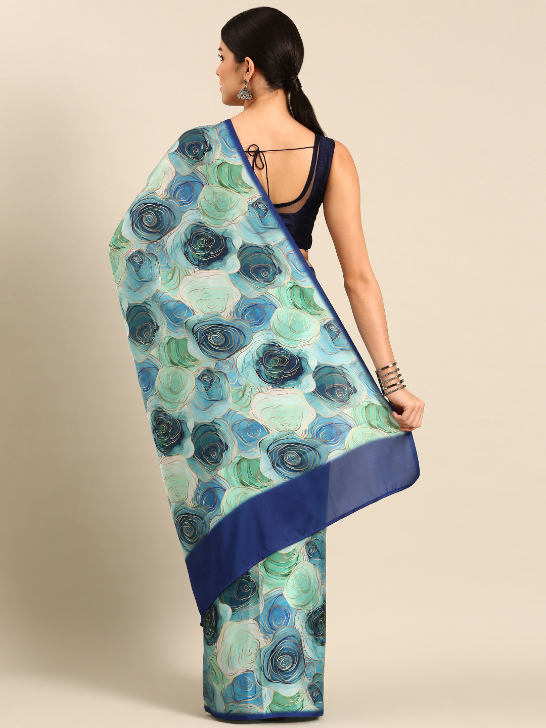 Designer Blue Silk Saree