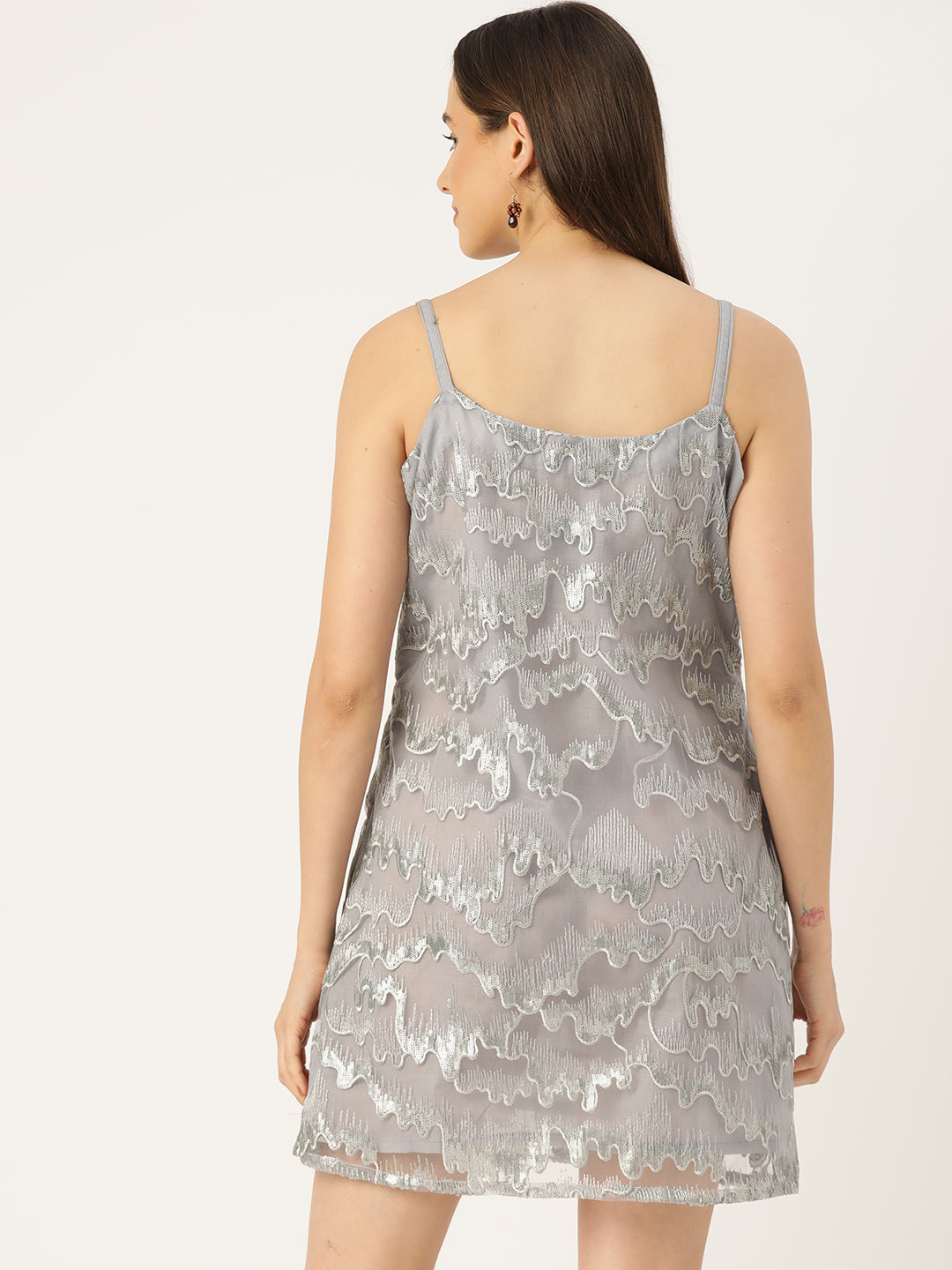 Desginer Grey Net Dress