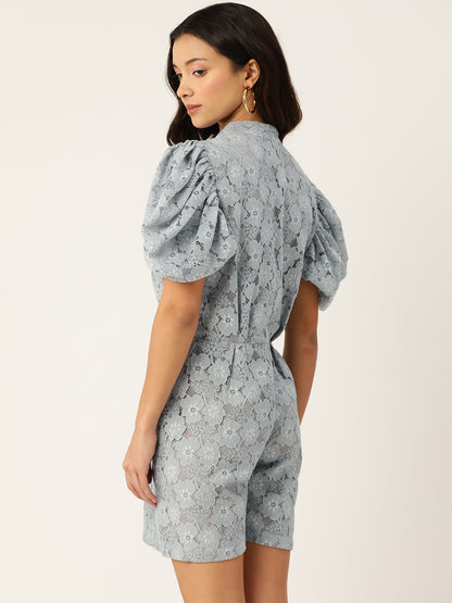 Desginer Grey Lace Jumpsuit