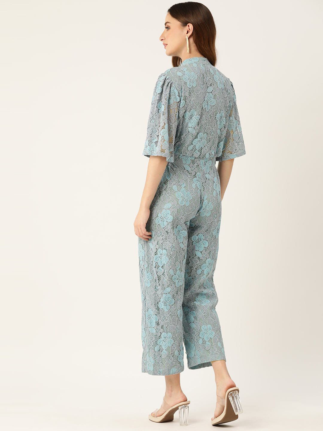 Desginer Grey Lace Jumpsuit