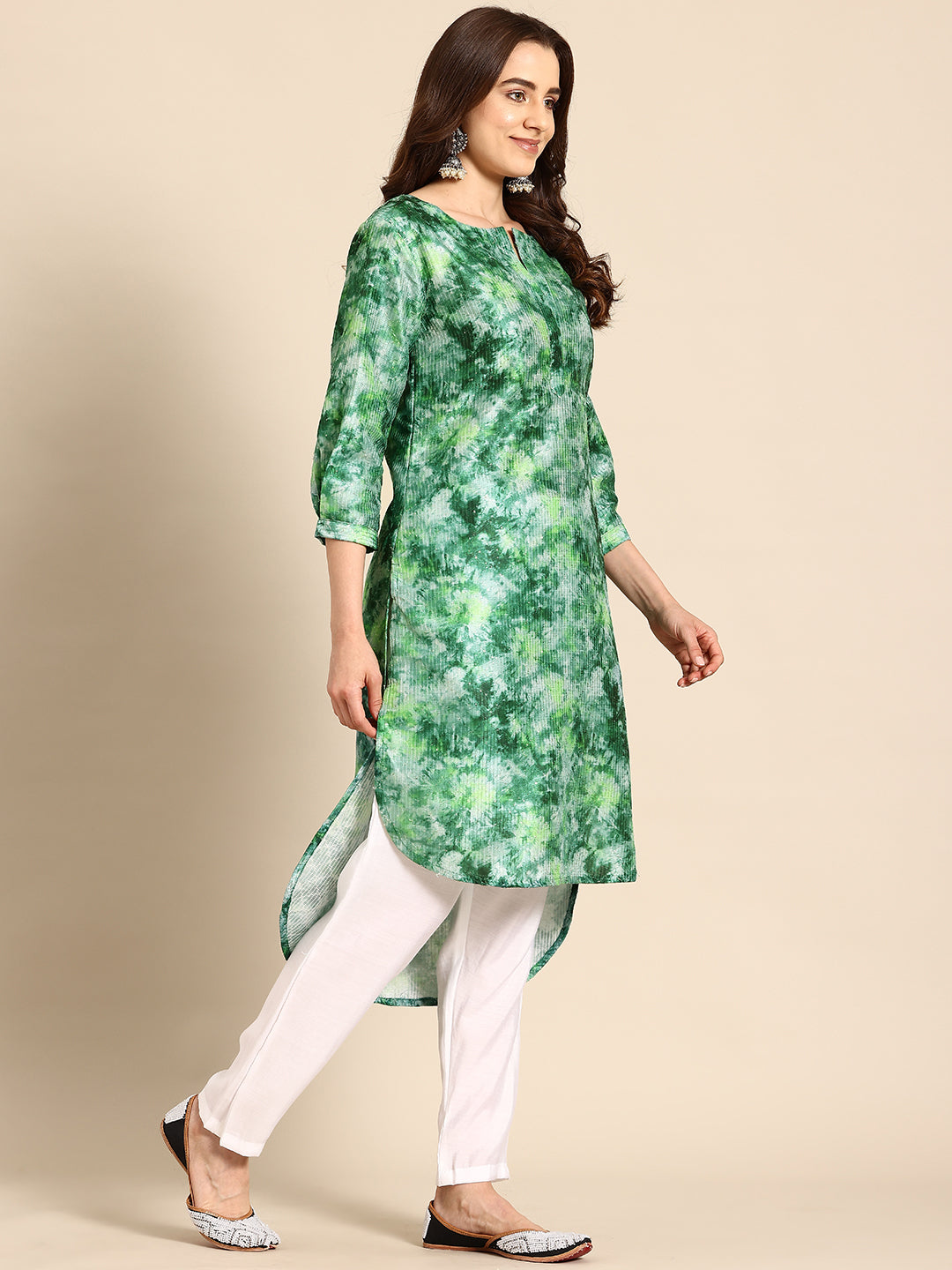 Green Silk Kurti