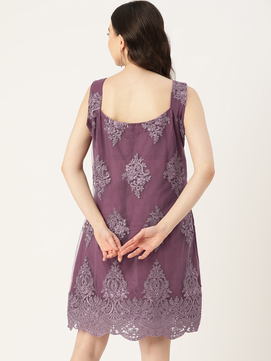 Designer Purple Net Dress