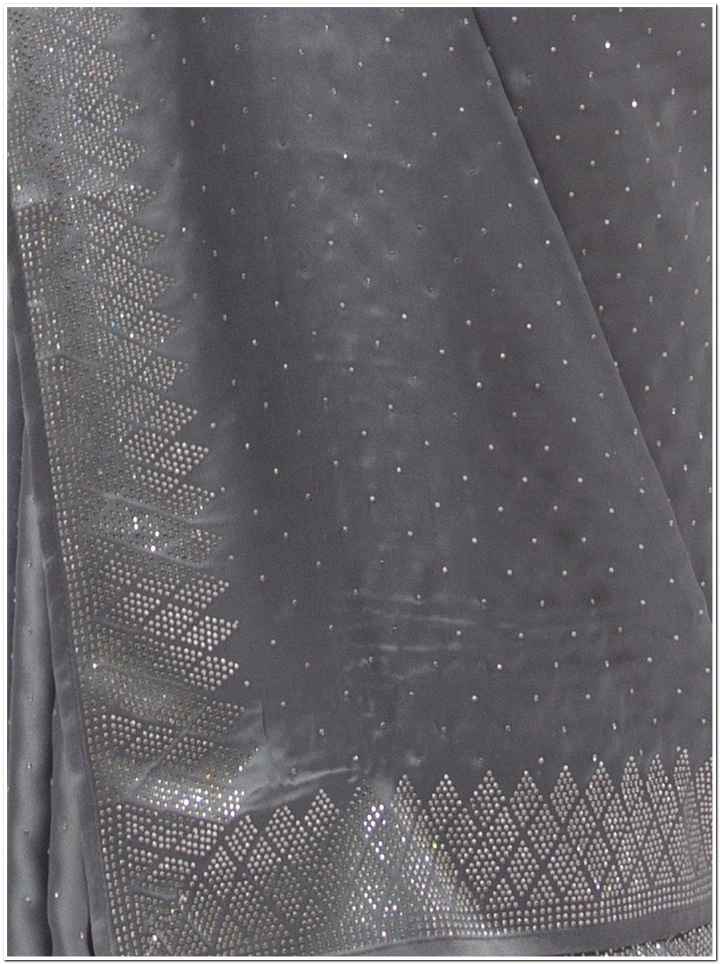 Grey  Santoon Saree  With  Blouse Piece.