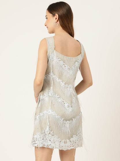 Designer White Net Dress