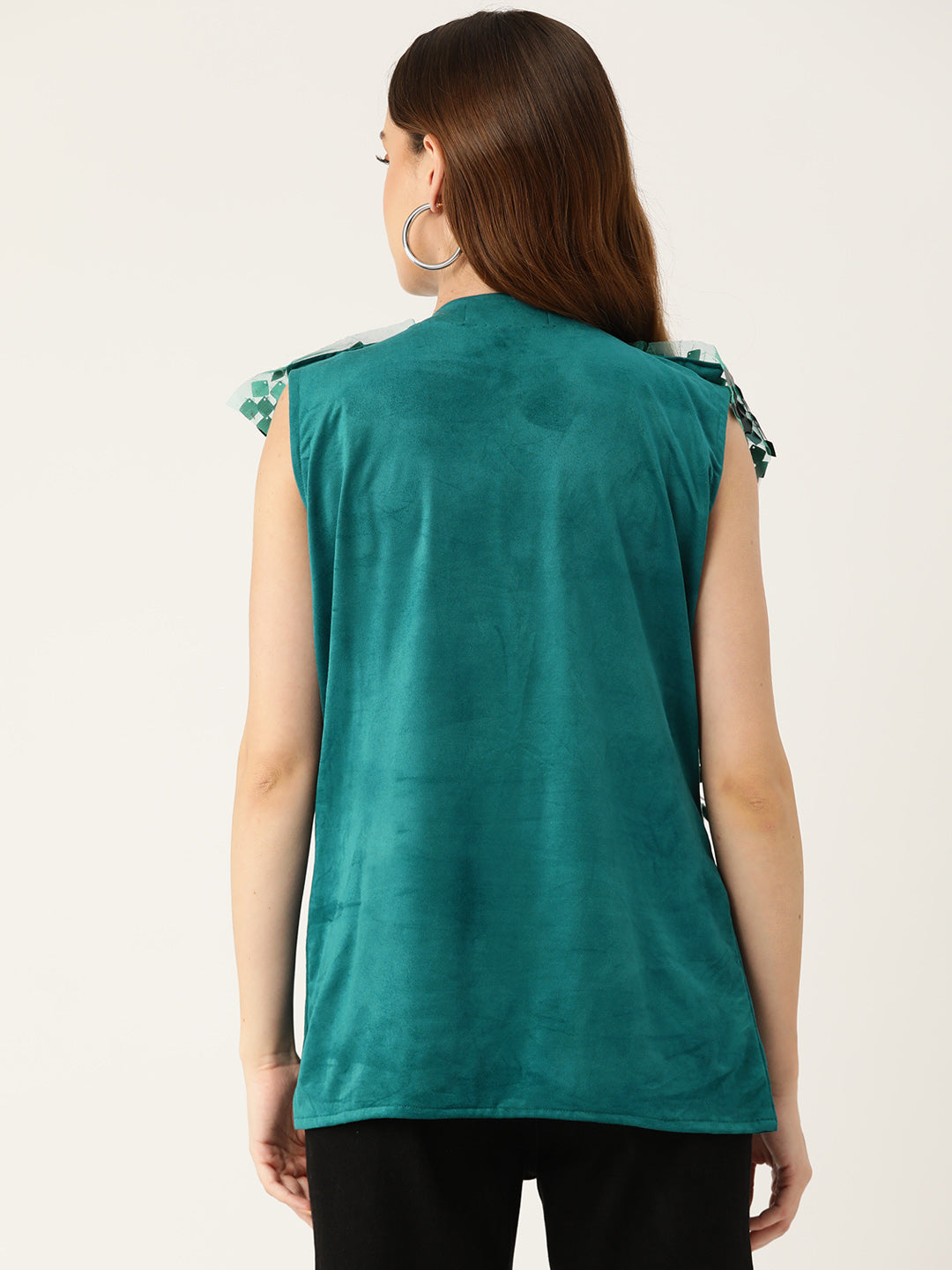 Desginer Green Sequin Top