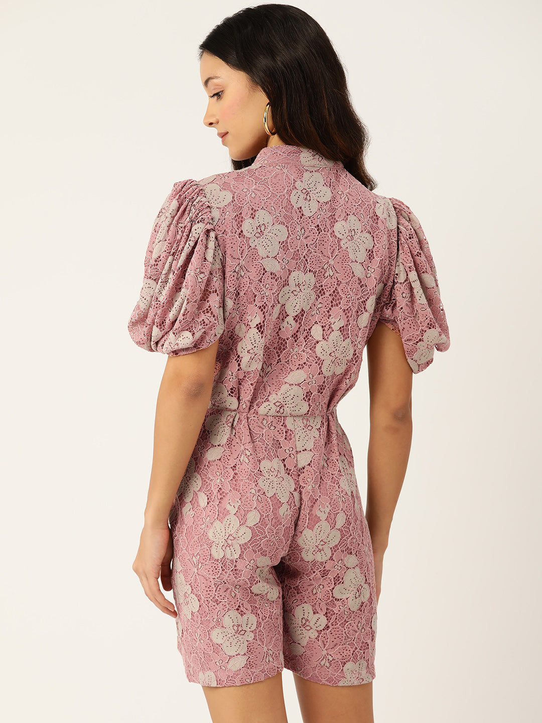 Desginer Pink Lace Jumpsuit