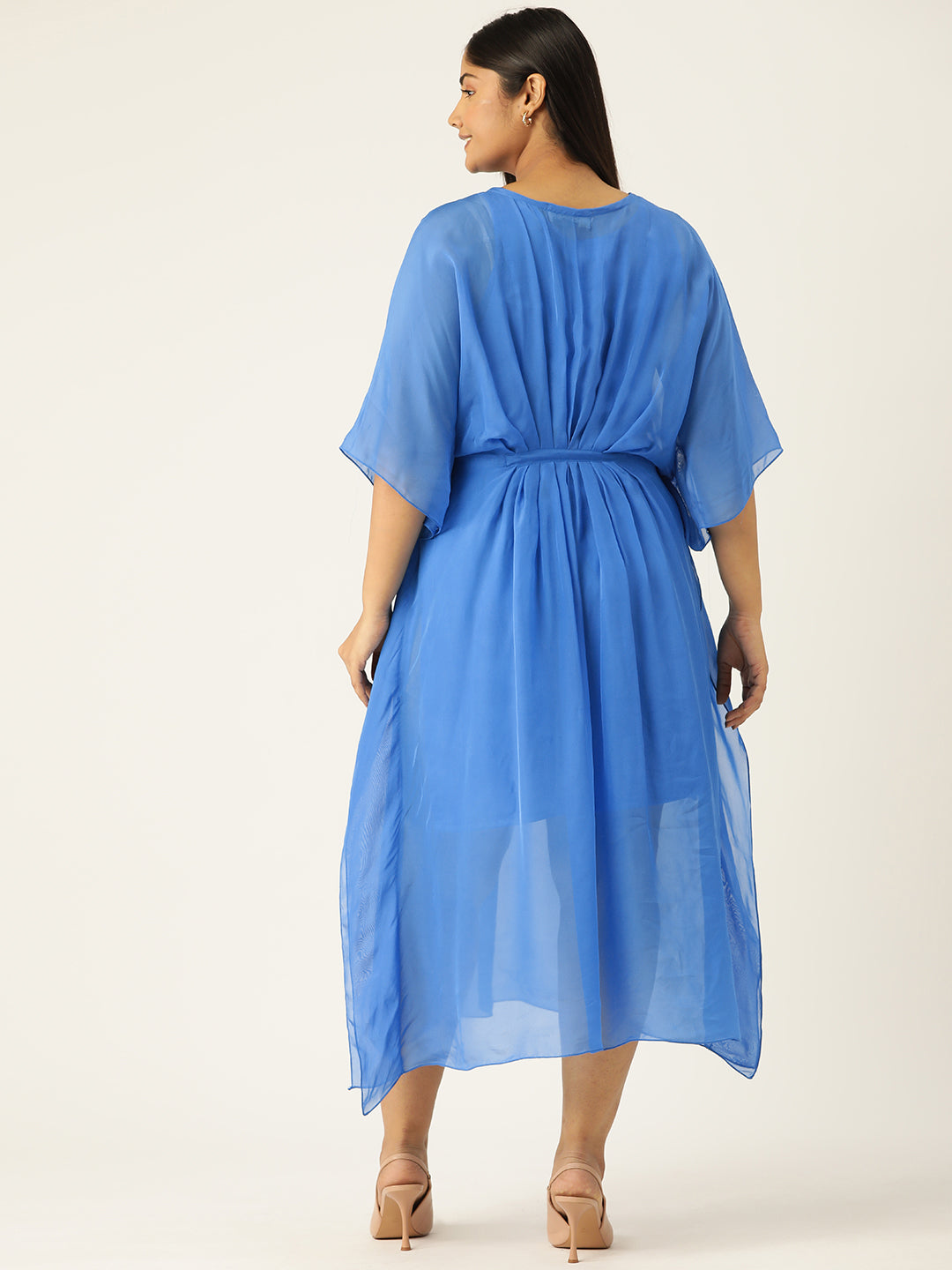 Designer Blue Chiffon Dress