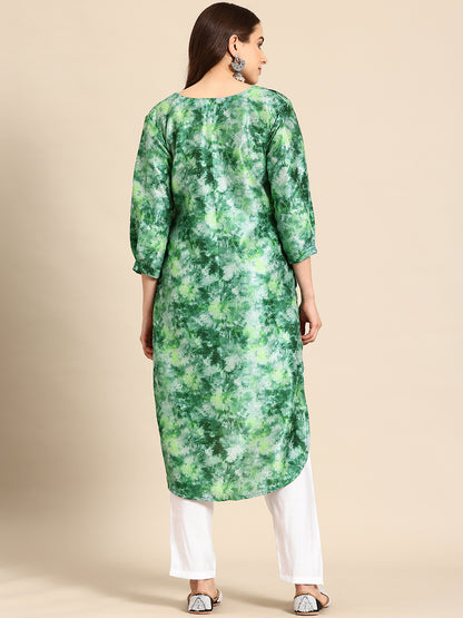 Green Silk Kurti