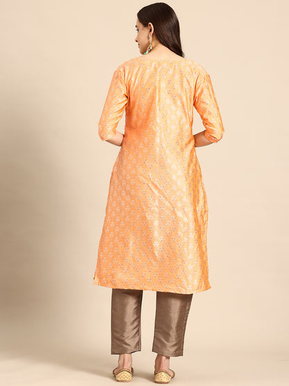 Orange Silk Kurta sets