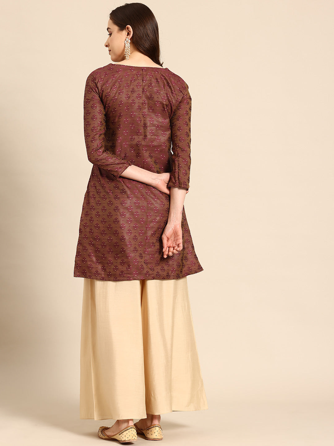 Maroon Silk Kurta Set