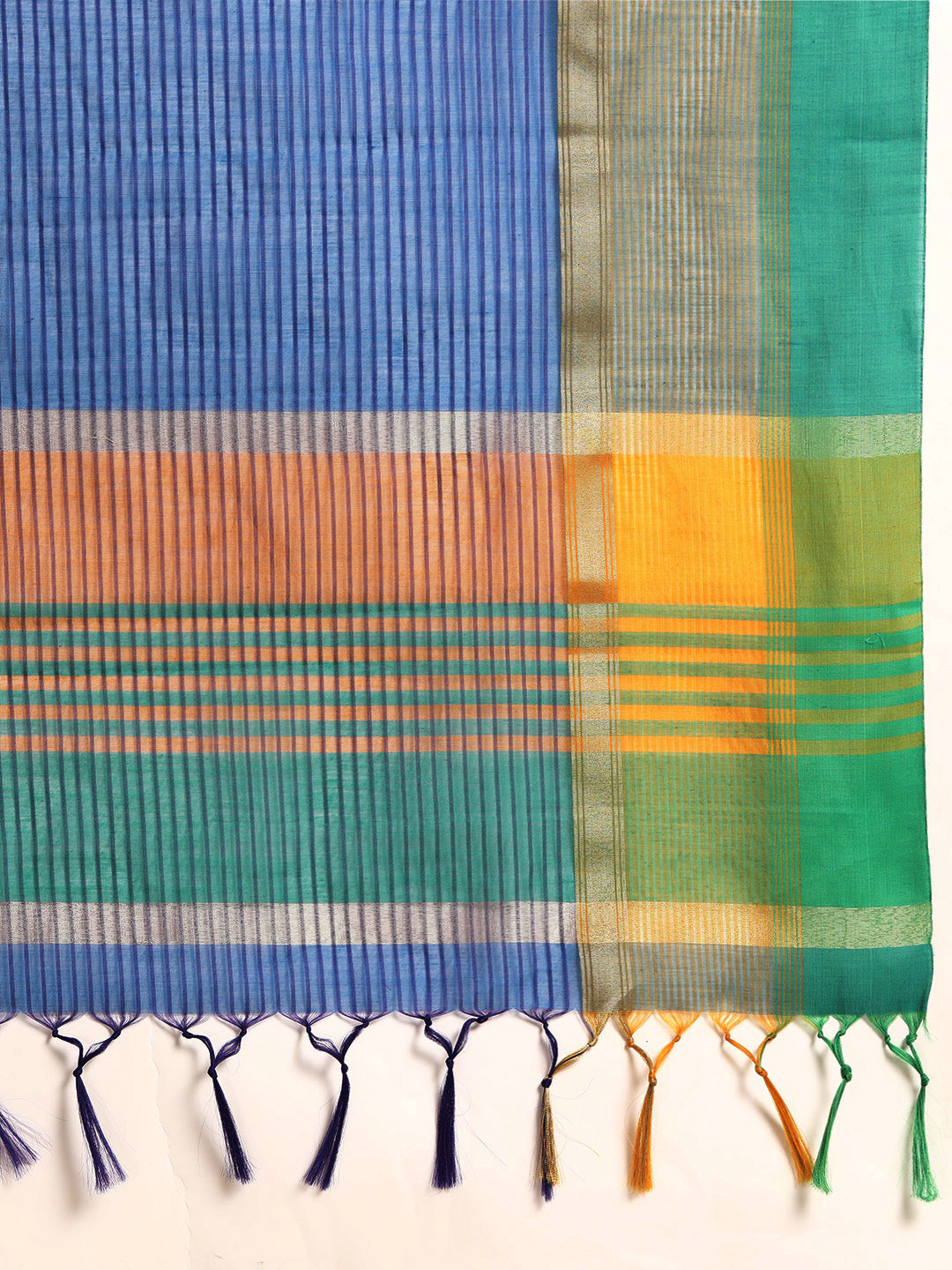 Designer Blue Cotton Saree