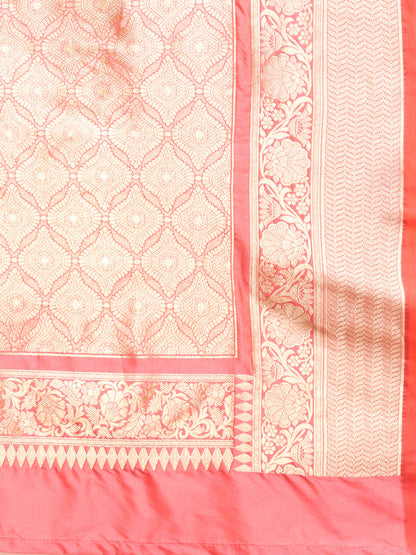 Designer Pink Silk Saree