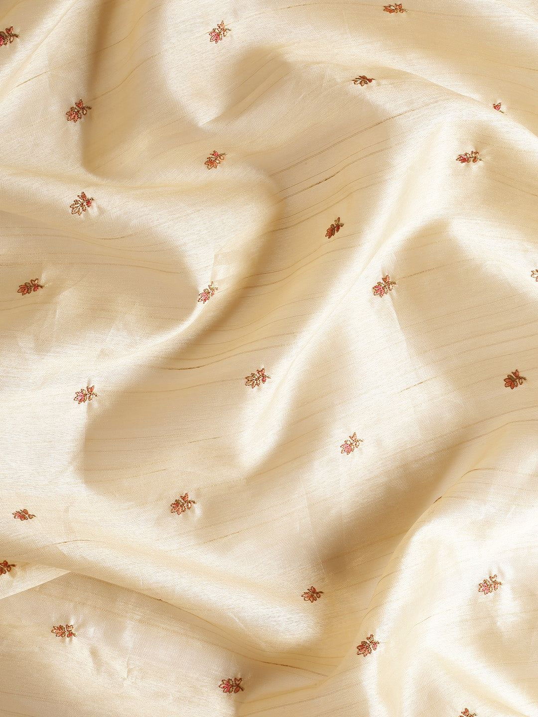 Designer Cream Silk Saree