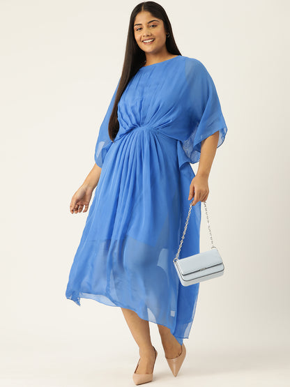 Designer Blue Chiffon Dress