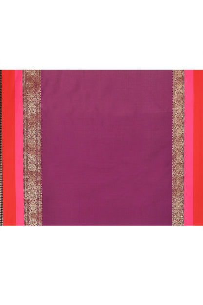 Designer purple Saree