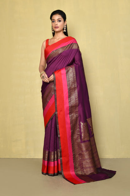 Designer purple Saree