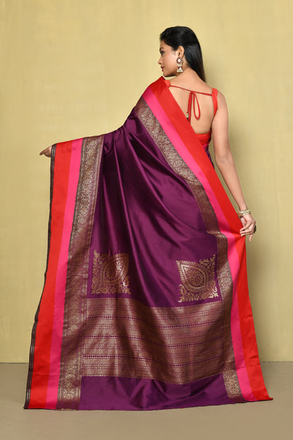 Designer purple Saree