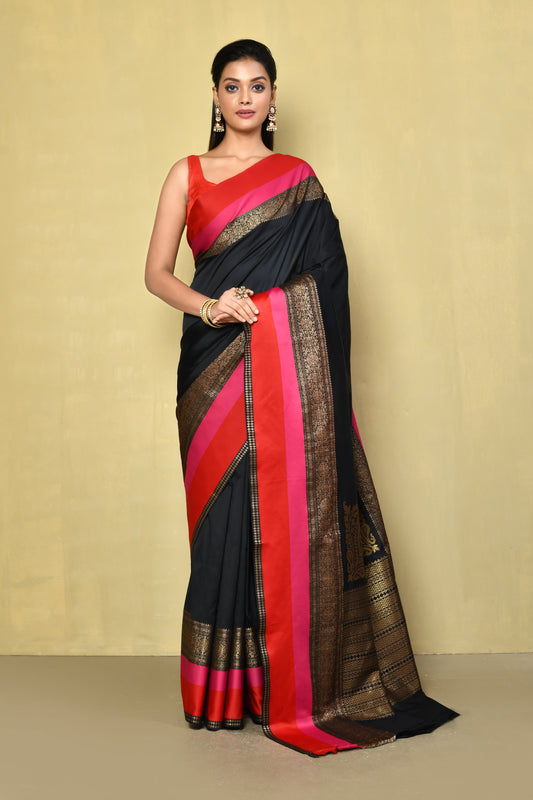 Designer Black Saree