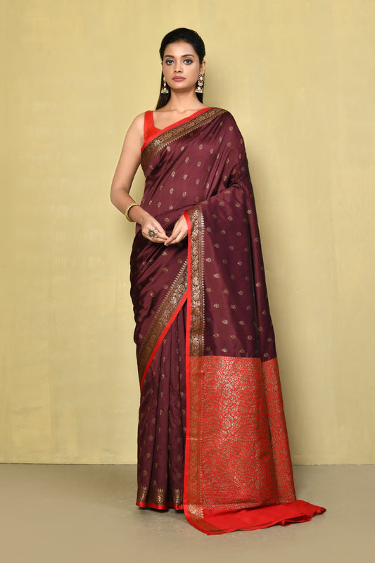 Designer Brown Saree