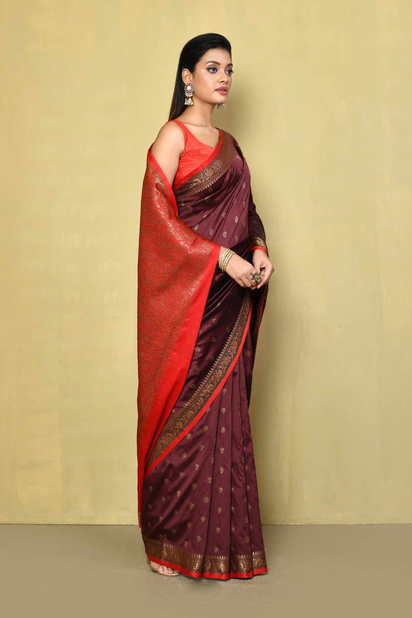 Designer Brown Saree