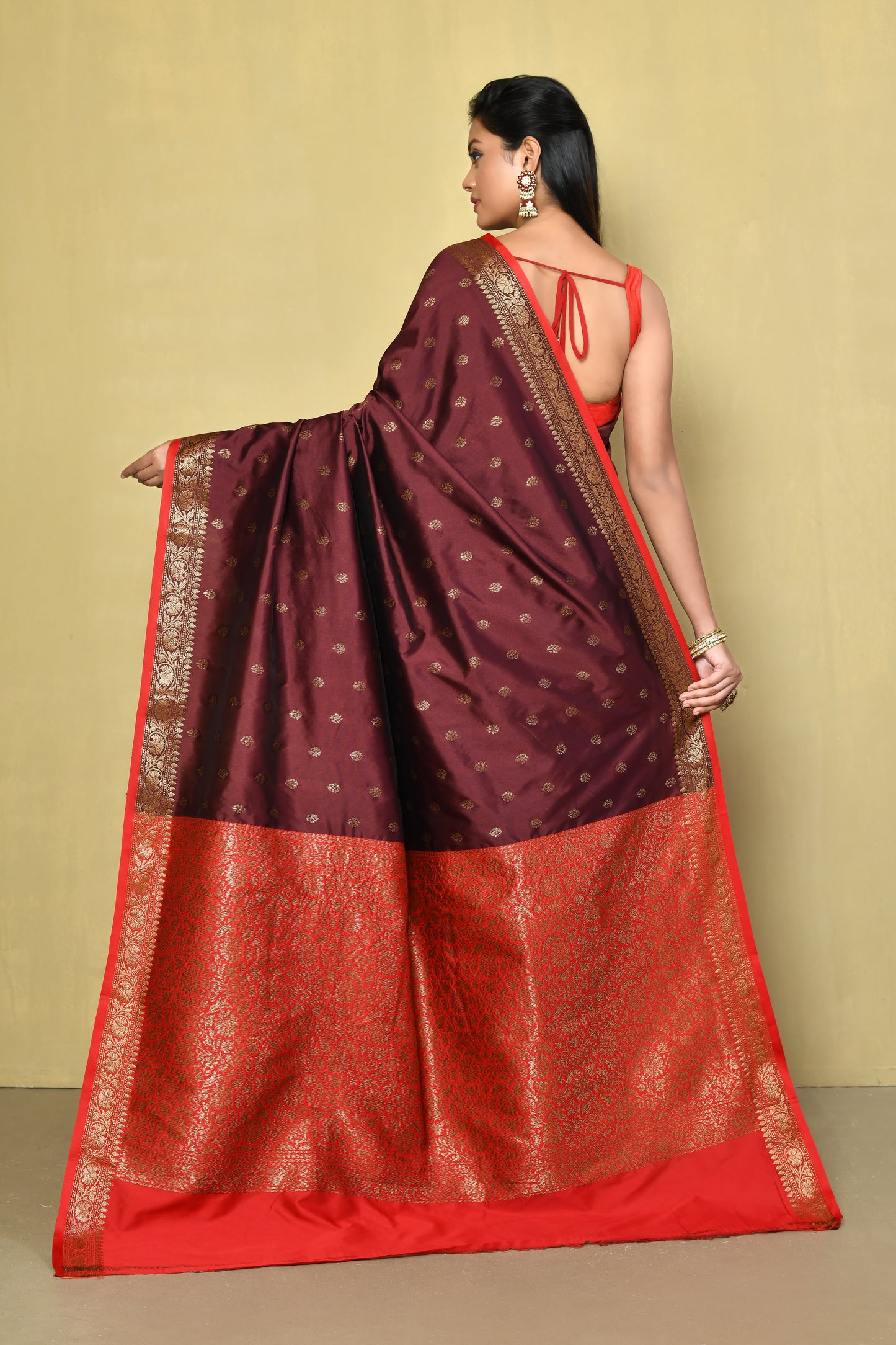 Designer Brown Saree