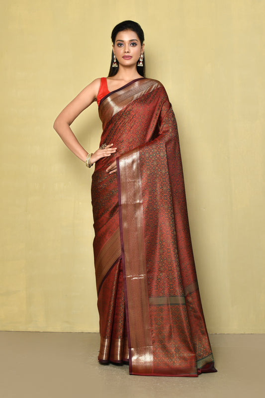 Designer Red Saree