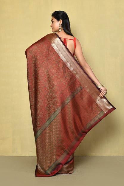 Designer Red Saree