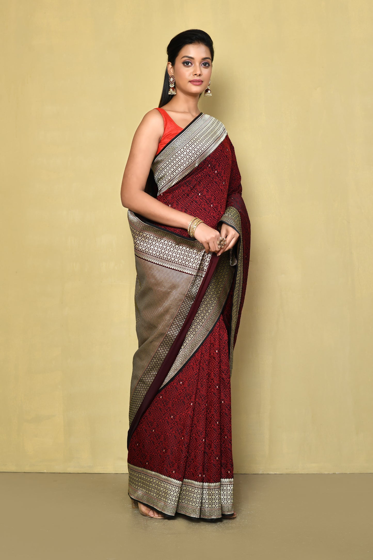 Designer Brown Saree