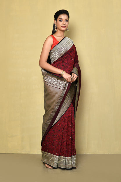 Designer Brown Saree