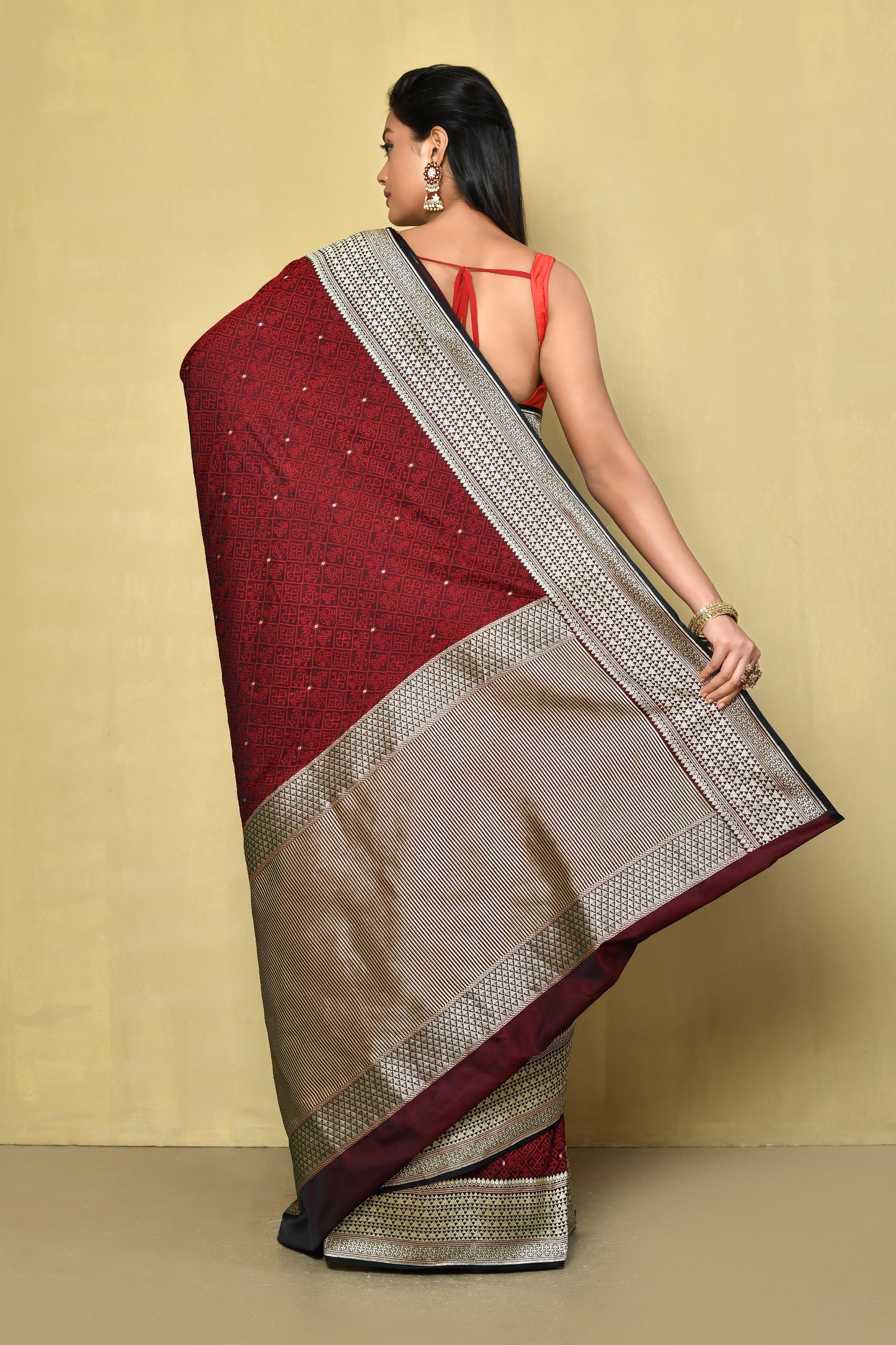 Designer Brown Saree